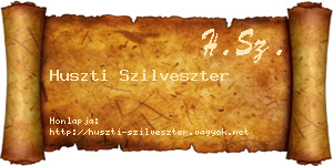 Huszti Szilveszter névjegykártya