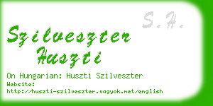 szilveszter huszti business card